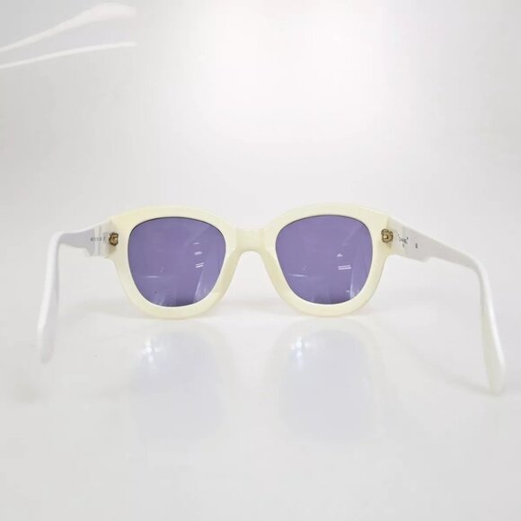 CHANEL Logo Sunglasses Eye Wear Plastic Black White main image 12